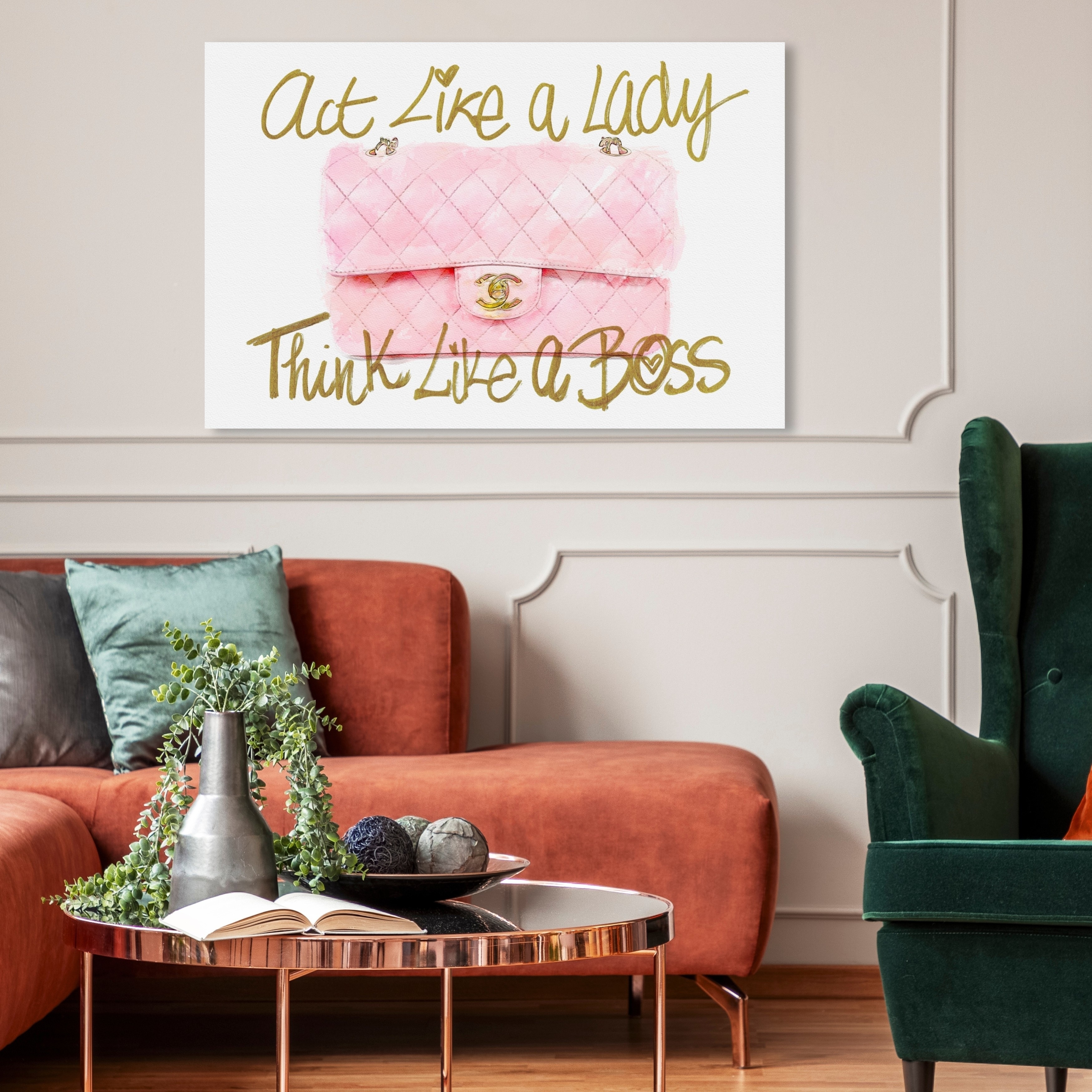 Oliver Gal 'Like a Lady Boss ' Typography and Quotes Wall Art 