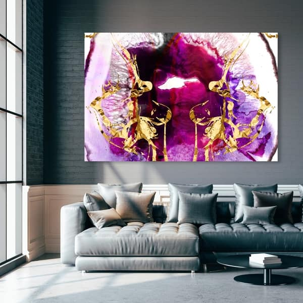 Shop Oliver Gal Smoking Agate Abstract Wall Art Canvas Print Pink Purple Overstock 28369950