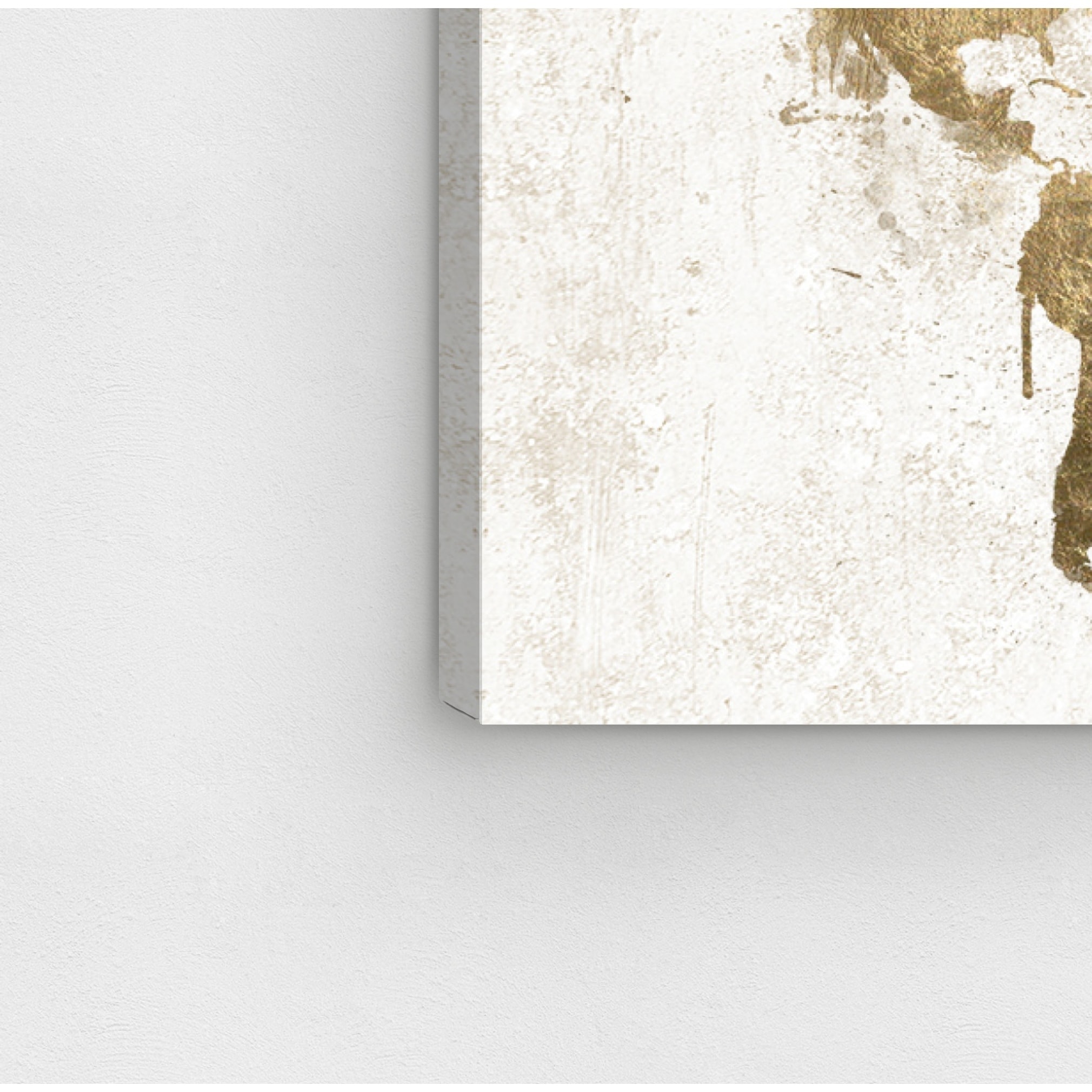 Oliver Gal 'Mapamundi White Gold' Maps and Flags Wall Art Canvas