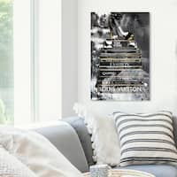 Stupell Grey and Rose Gold Fashion Bookstack Canvas Wall Art - Multi-Color  - Bed Bath & Beyond - 26890225