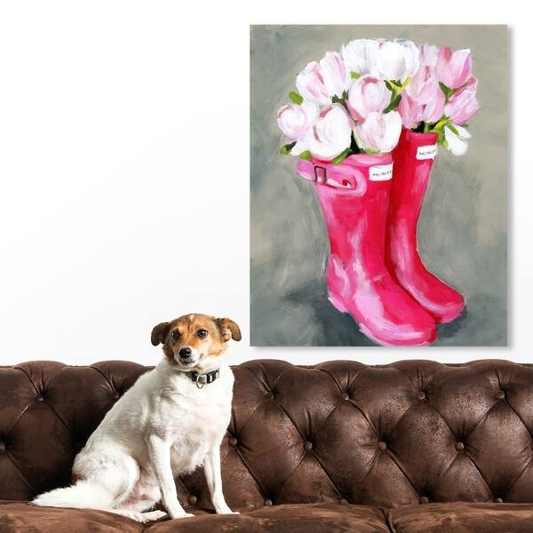 Shop Oliver Gal Tulips Rainboots Floral And Botanical Wall Art