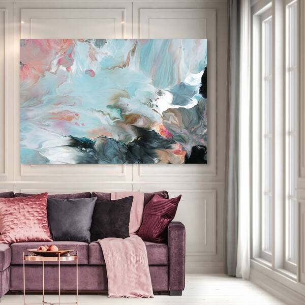 Shop Oliver Gal Dreaming In Colors Abstract Wall Art Canvas Print Blue Pink Overstock 28370058