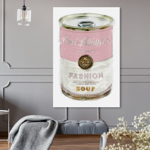 Oliver Gal 'Fashion Soup Pink' Fashion and Glam Wall Art Canvas