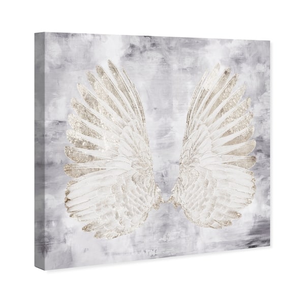 Shop Oliver Gal My Amethyst Angel Wings Fashion And Glam Wall Art Canvas Print White Gray Overstock 28370150