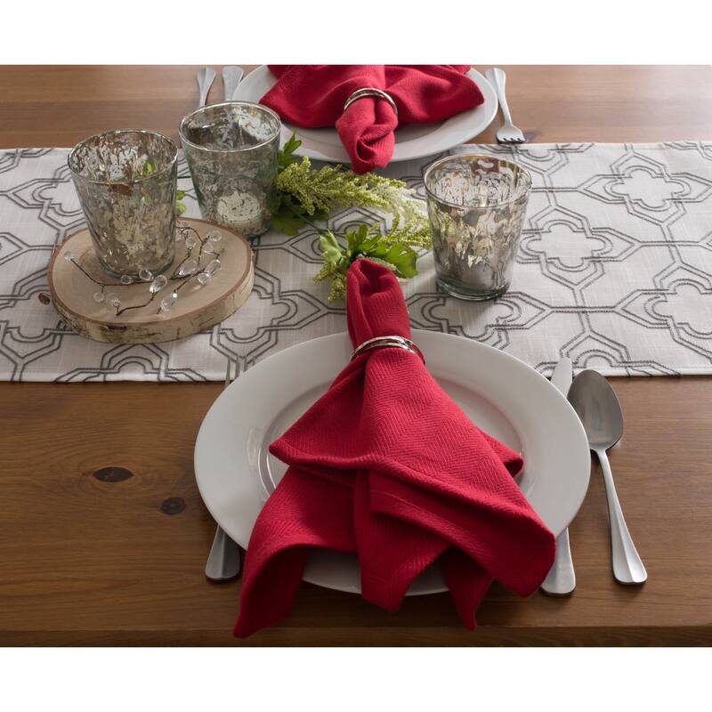 DII Embroidered Table Runner