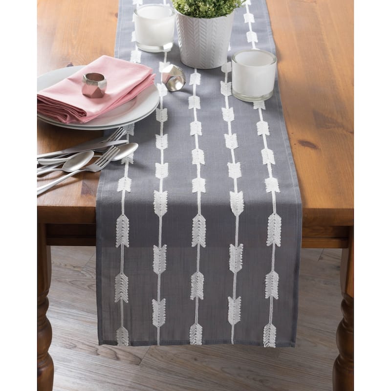 DII Embroidered Table Runner