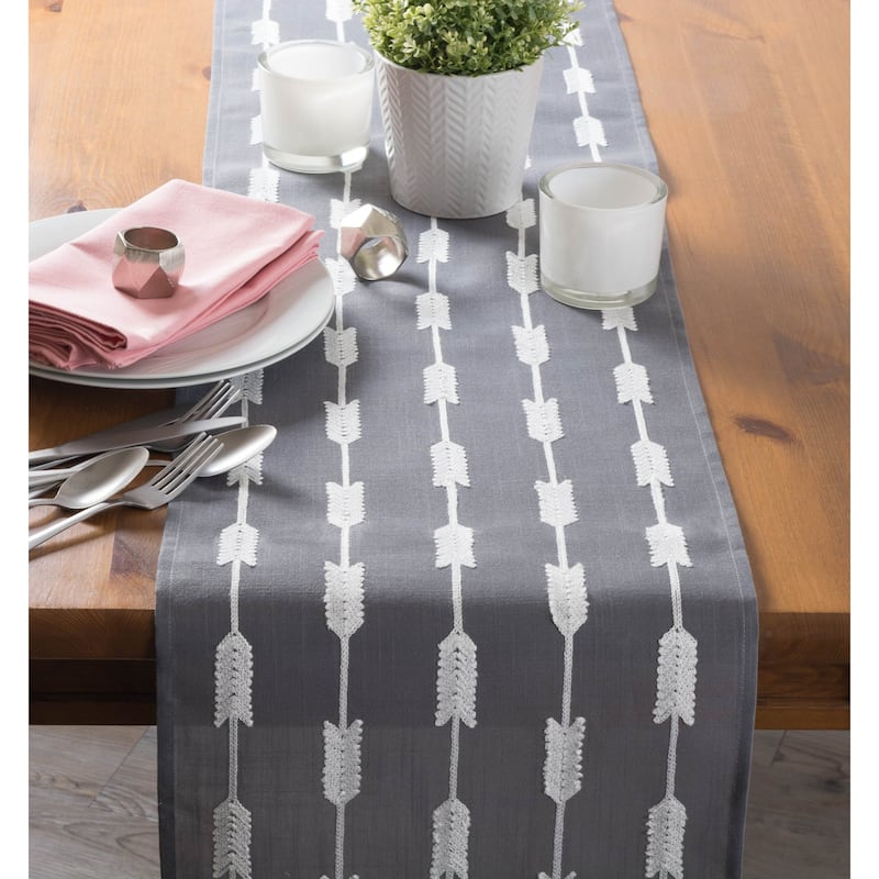 DII Embroidered Table Runner