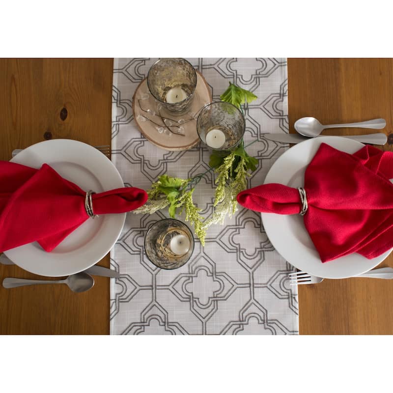 DII Embroidered Table Runner