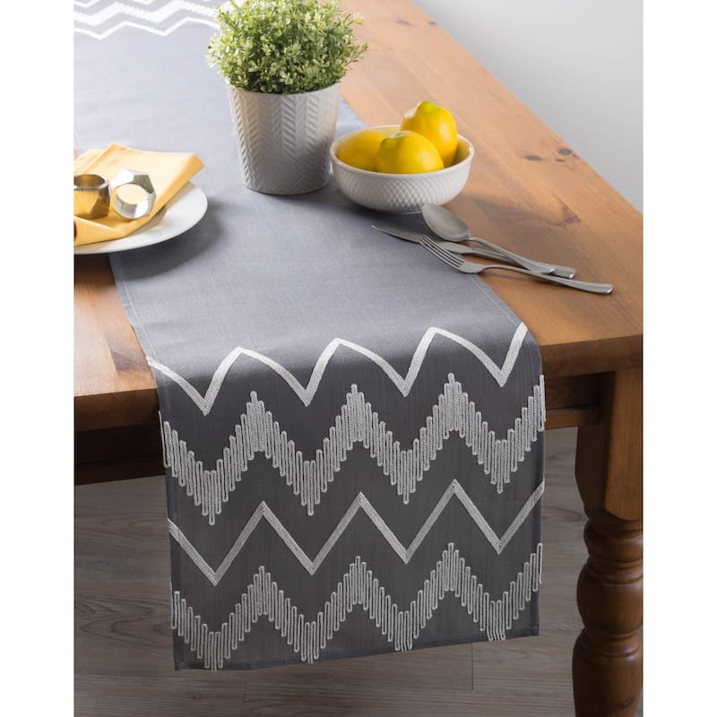 DII Embroidered Table Runner