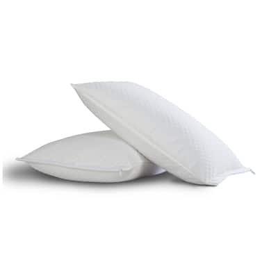 Fresh Ideas All-In-One Easy Care Pillow Protectors with Bed Bug Blocker 2-Pack, Standard/Queen