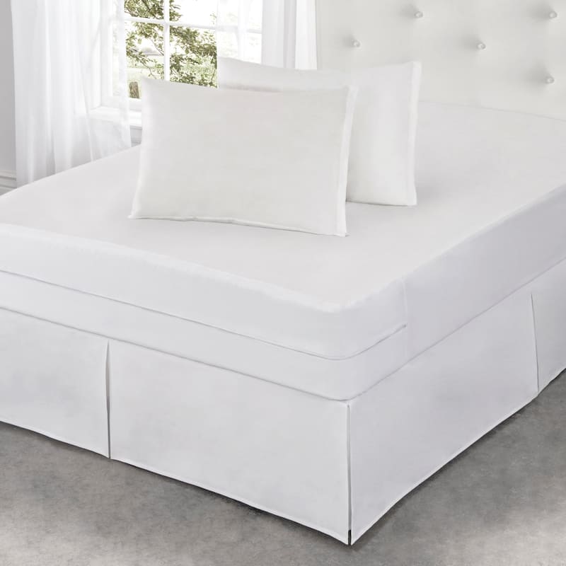Fresh Ideas All-In-One Easy Care Pillow Protectors with Bed Bug Blocker 2-Pack, Standard/Queen