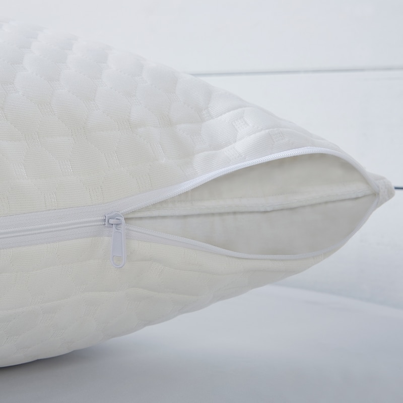 Fresh Ideas All-In-One Comfort Top Pillow Protectors with Bed Bug Blocker 2-Pack, Standard/Queen