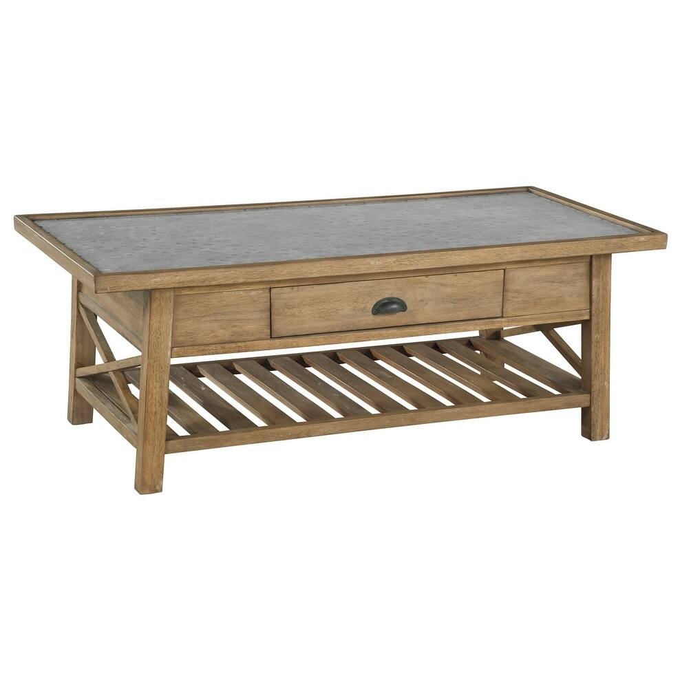 Rectangular Solid Wood Coffee Table with Drawers - Hekman