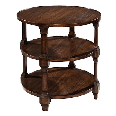 Round Solid Wood Lamp Accent Table - Hekman