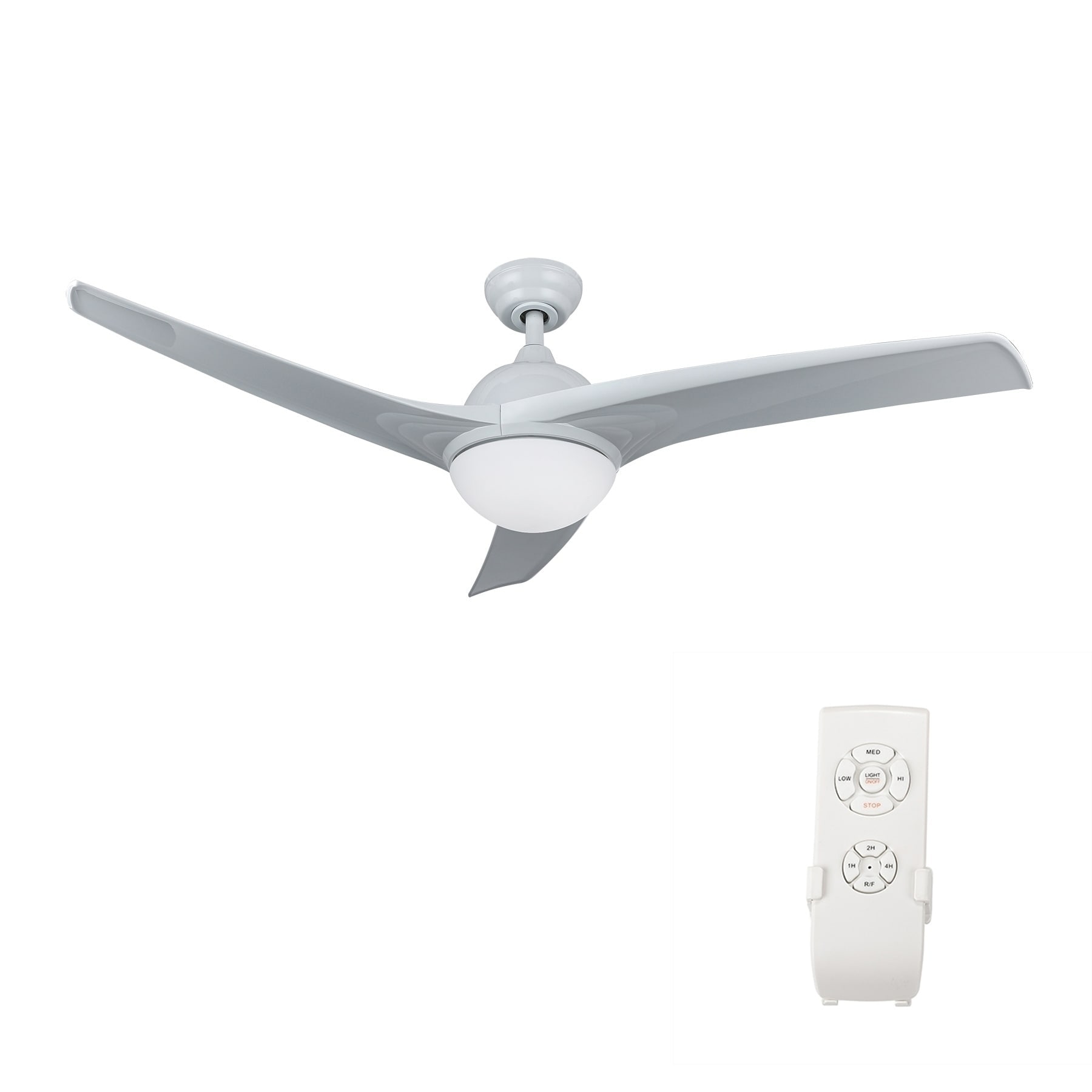 Shop Co Z 52 Inch Modern 3 Blade Ceiling Fan With Light Kit And
