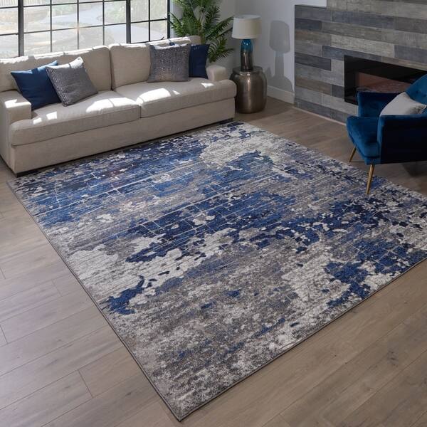 Shop Copper Grove Gudauta Navy And Grey Area Rug 8 9 X 13 1 Overstock 28370508