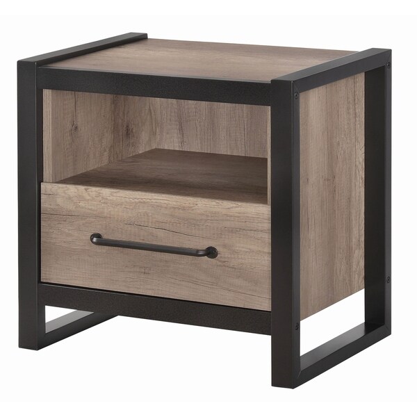 Britt Weathered Oak 3-piece Panel Bedroom Set with Chest