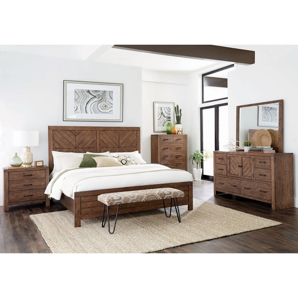 Archer Mojave Brown 6-piece Panel Bedroom Set