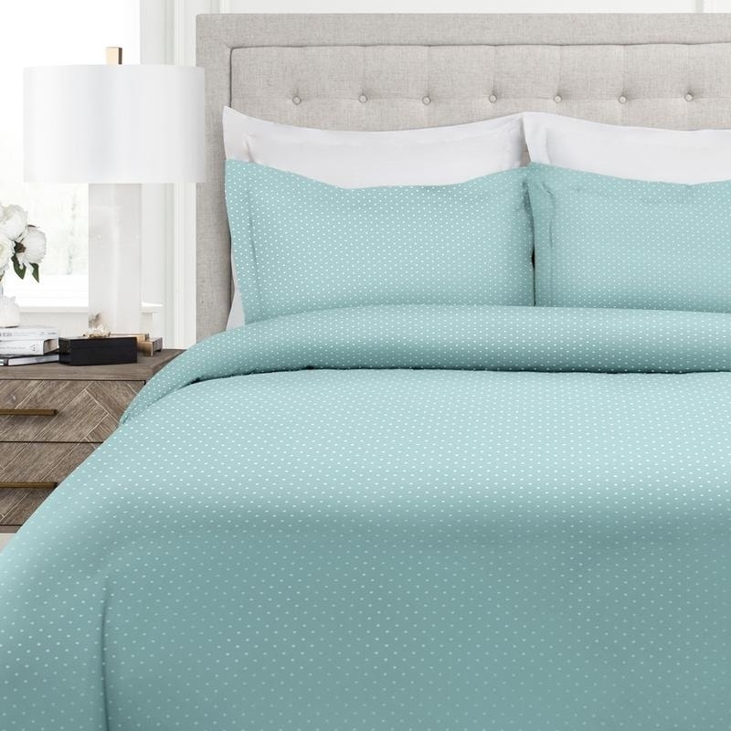 Shop Italian Collection 3 Piece Duvet Cover Set With Pindot