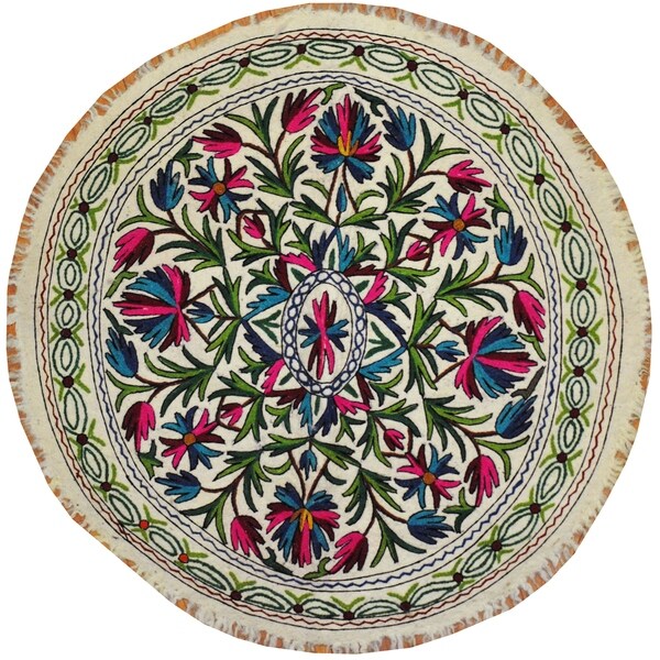Handmade One-of-a-Kind Suzani Namad (Uzbekistan)