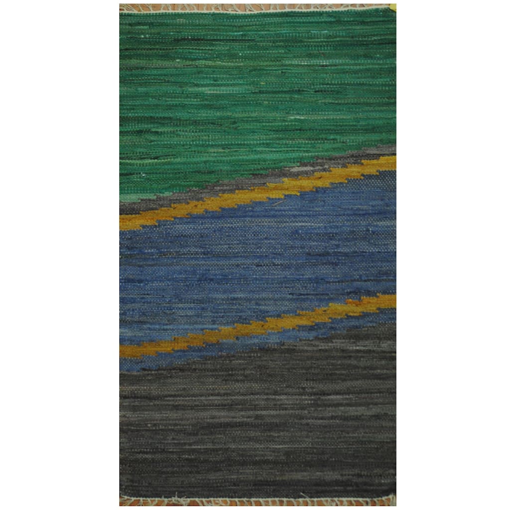 Handmade Wool Kilim (India) - 3' x 5'2