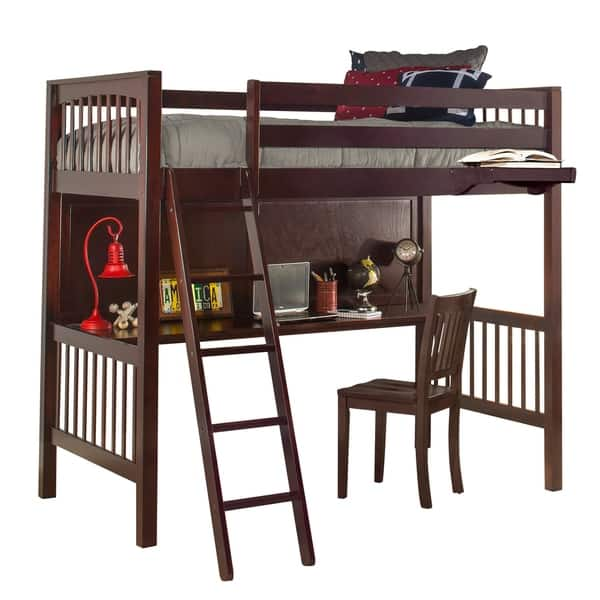 Shop Pulse Loft Bed With Chair And Hanging Nightstand Overstock 28376113