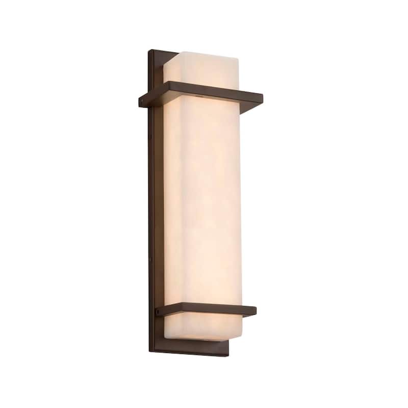 Copper Grove Geldrop 14-inch Dark Bronze LED Outdoor Wall Sconce with Cloud Shade