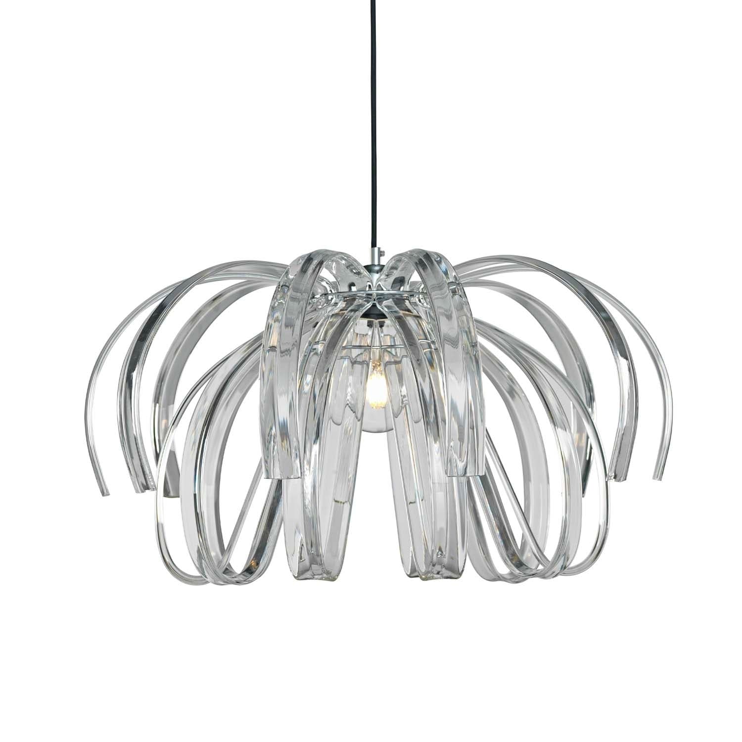 Justice Design Group Bohemia Danubio 1-light Polished Chrome LED Chandelier, Clear Shade - Chandeliers For Bedrooms by Overstock.com