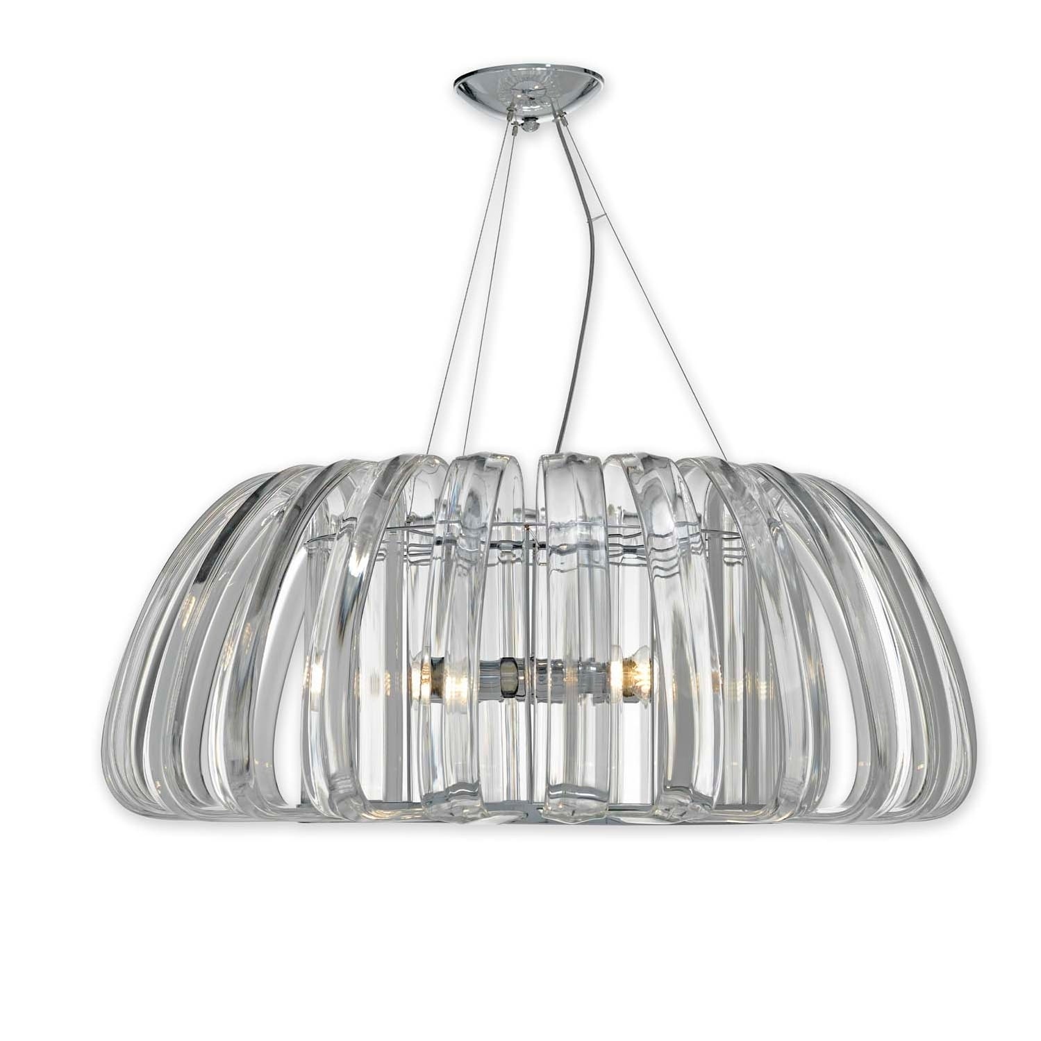Justice Design Group Bohemia Geminis 4-light Polished Chrome LED Chandelier, Clear Shade - Chandeliers For Bedrooms by Overstock.com