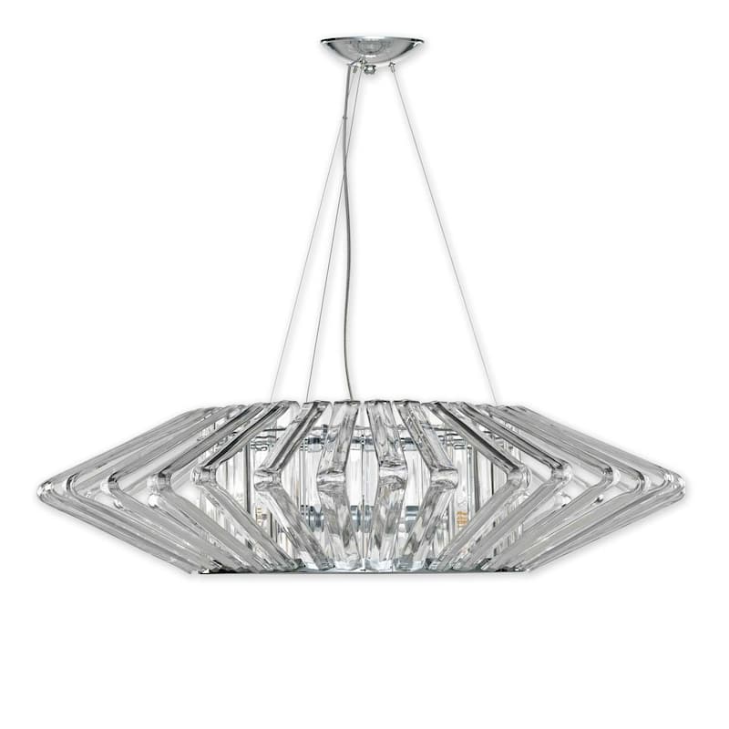 Justice Design Bohemia Columba 4-light Polished Chrome Chandelier, Clear Shade