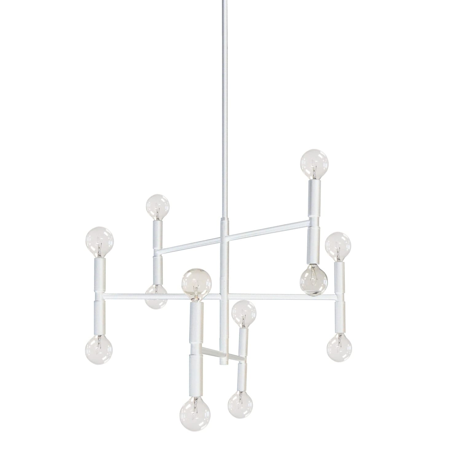 12LT Incandescent Chandelier, Matte White - Chandeliers For Bedrooms by Overstock.com
