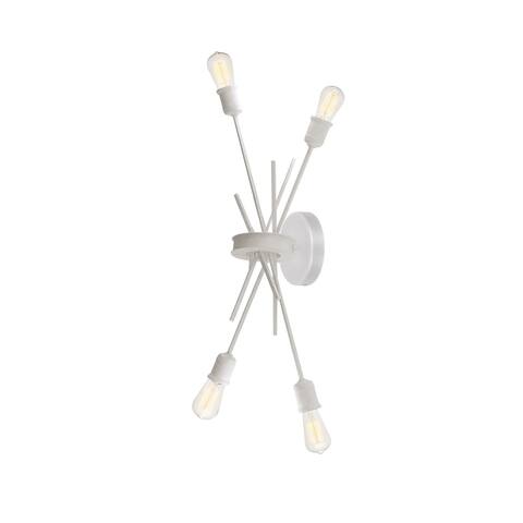 4LT Incandescent Wall Sconce Matte White