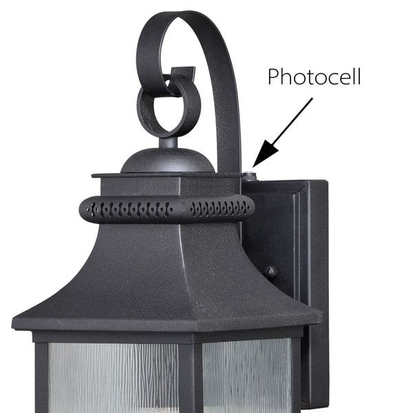 Cambridge 1 Light Dusk To Dawn Bronze Outdoor Wall Lantern Clear Glass 6 In W X 16 25 In H X 7 25 In D Overstock 28377788