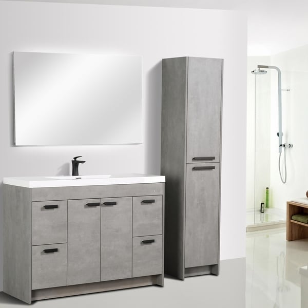 Eviva Lugano 48" Cement Grey Modern Vanity