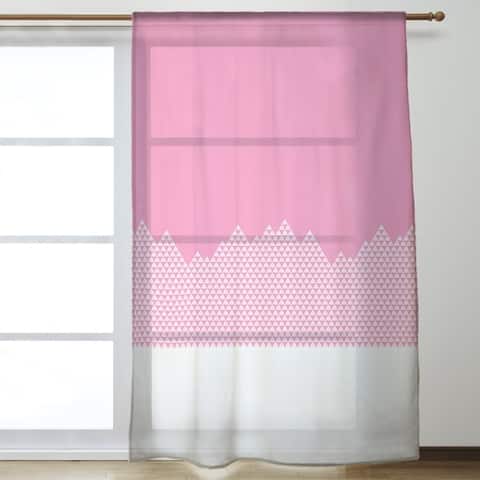 Mountain Pattern Sheer Curtains - 53 x 84 - 53 x 84