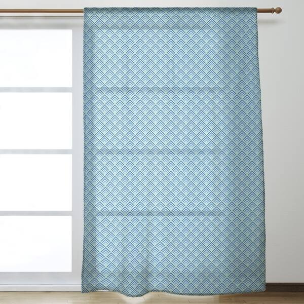 Shop Classic Geometric Ombre Pattern Sheer Curtains 53 X 84 On