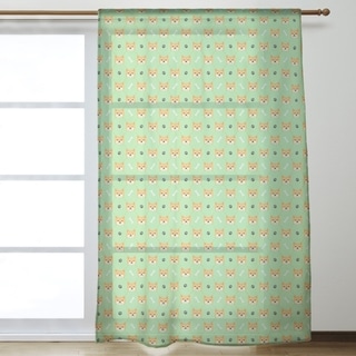 Shiba Inu Pattern Sheer Curtains - 53 x 84 - 53 x 84 - Bed Bath ...