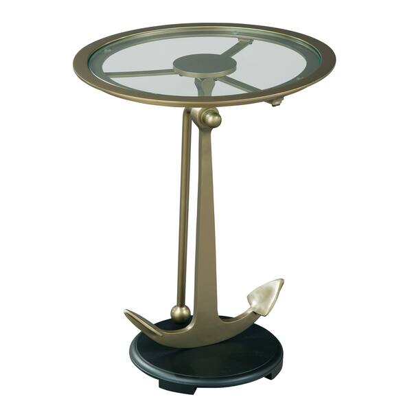slide 1 of 1, Round Anchor Accent Table - Hekman