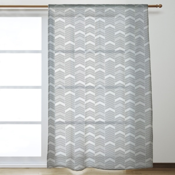 Single Color Lined Chevrons Sheer Curtains - 53 x 84 - 53 x 84. Opens flyout.