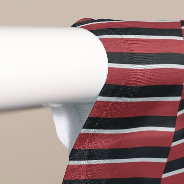 Shop Black Color Fractured Stripes Sheer Curtains 53 X 84 On