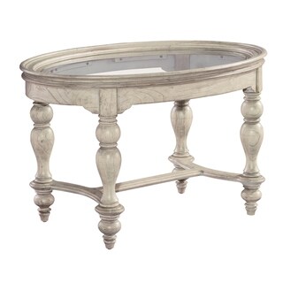 Oval Solid Wood Glass Top Coffee Table - Homestead - Bed Bath & Beyond ...