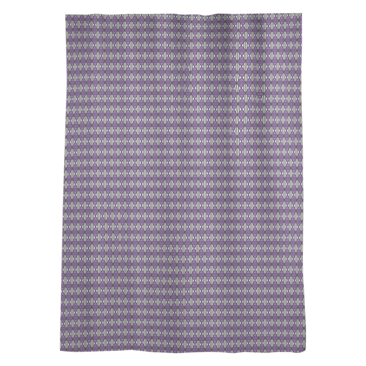 Classic Lined Diamonds Sheer Curtains - 53 x 84 - 53 x 84