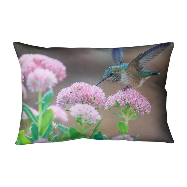 Hummingbird Lumbar Pillow