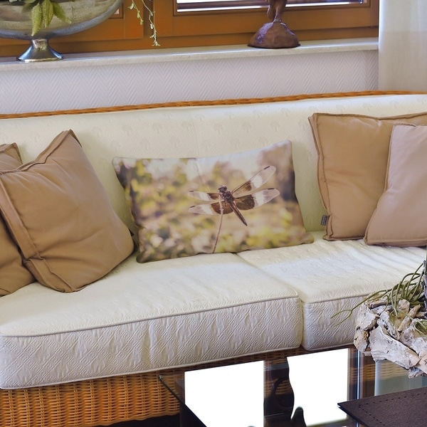Rustic Dragonfly Lumbar Pillow