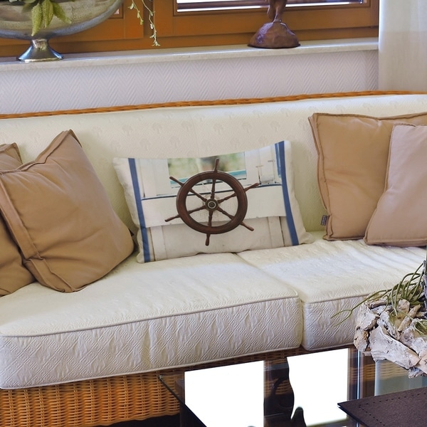Boat Wheel Lumbar Pillow