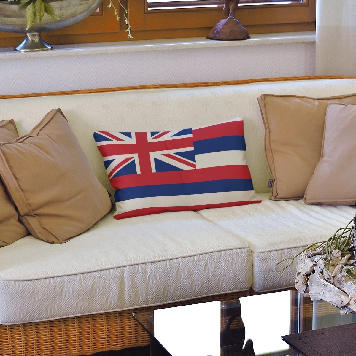 Hawaii Flag Lumbar Pillow On Sale Overstock 28384331