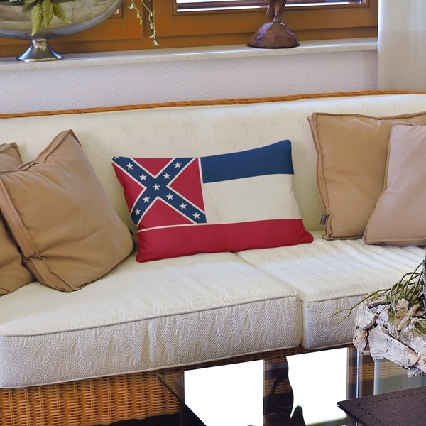 Mississippi Flag Lumbar Pillow