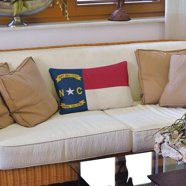 North Carolina Flag Lumbar Pillow