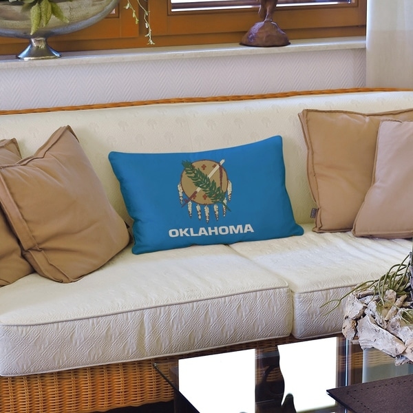 Oklahoma Flag Lumbar Pillow