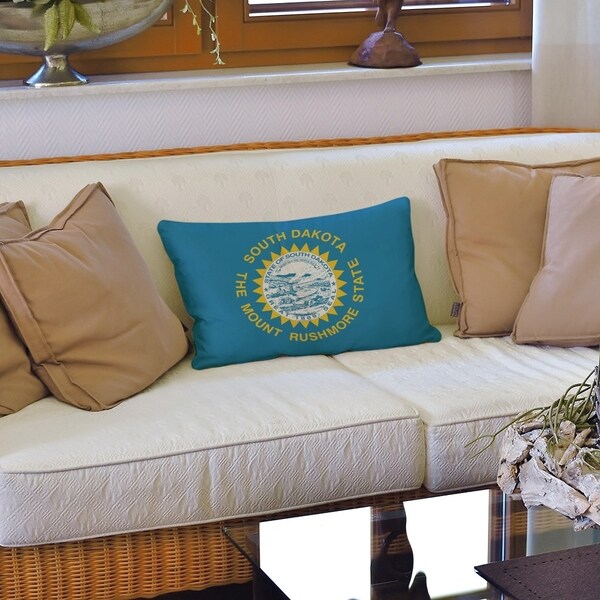 South Dakota Flag Lumbar Pillow